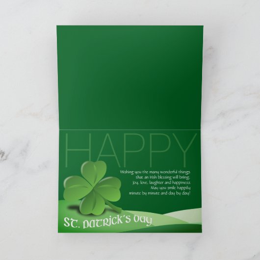 Leprechauns St Patrick's Day text HGCO2 Karte (Innenseite)