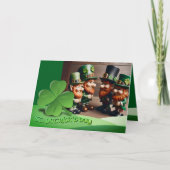 Leprechauns St Patrick's Day text HGCO2 Karte (Vorderseite)