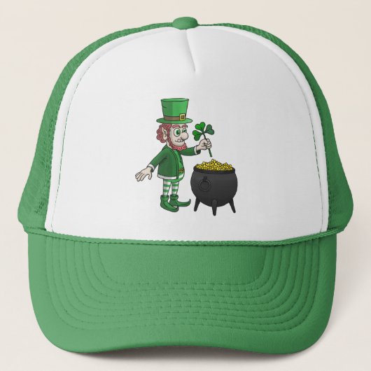 Leprechauns St. Patrick's Day Truckerkappe (Vorderseite)