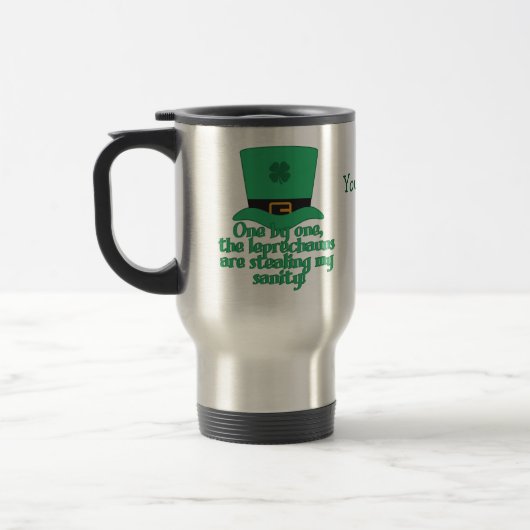 Leprechauns Stealing Sanity-Tasse Reisebecher (Links)