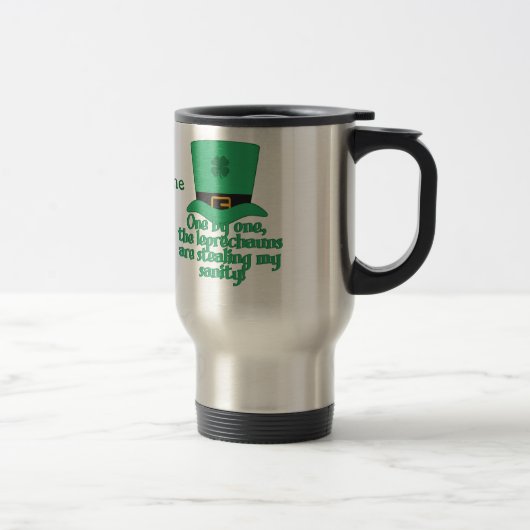 Leprechauns Stealing Sanity-Tasse Reisebecher (Rechts)