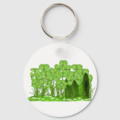 Leprechaun's Top Hat Lying im Bereich der Kleeblät Schlüsselanhänger (Rückseite)