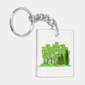 Leprechaun's Top Hat Lying im Bereich der Kleeblät Schlüsselanhänger (Vorderseite links)