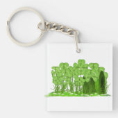 Leprechaun's Top Hat Lying im Bereich der Kleeblät Schlüsselanhänger (Vorderseite)