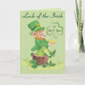 Leprechauun Greetings Karte (Vorderseite)