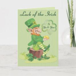Leprechauun Greetings Karte