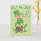 Leprechauun Greetings Karte (Gelbe Blume)