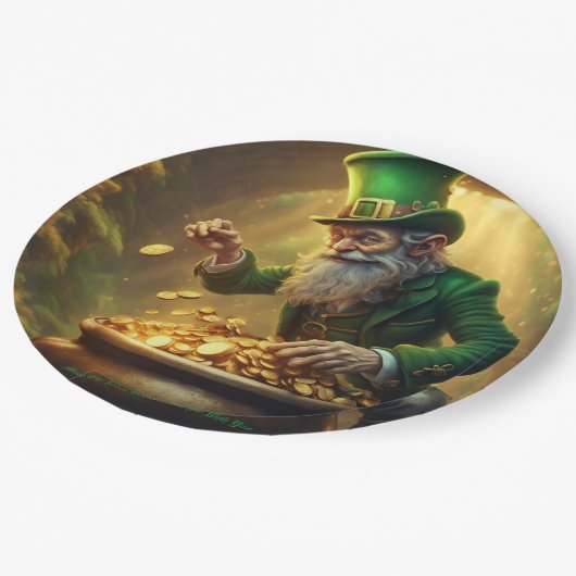 Leprechpapier Pappteller (Schrägansicht)