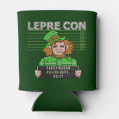 Leprecon Mugshot St Patrick's Day Dosenkühler (Rückseite)