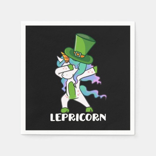 LepreCorn Leprechaun Einhorn Clover St Paddys St P Serviette (Vorderseite)