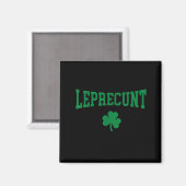Leprecunt irischer St. Patricks-Tag lustiger Shamr Magnet (Vorderseite/Rückseite)