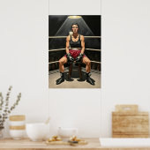 L'ÉPREUVE DE LA BOXEUSE (Das Boxerordeal) Poster (Küche)