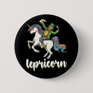 Lepricorn Kobold Einhorn St Patrick's Tag Button