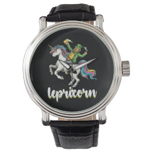 Lepricorn Leprechaun Unicorn St Patrick's Day Armbanduhr
