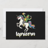 Lepricorn Leprechaun Unicorn St Patrick's Day Einladung (Vorderseite)