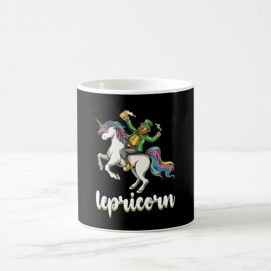 Lepricorn Leprechaun Unicorn St Patrick's Day Kaffeetasse (Mittel)