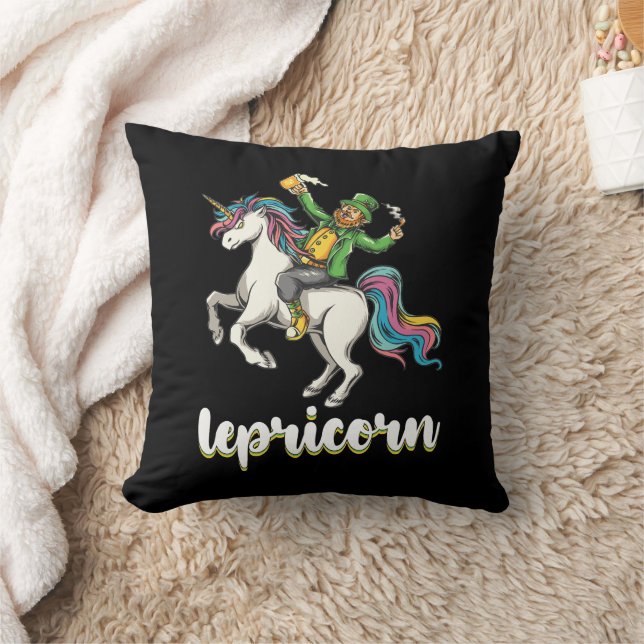 Lepricorn Leprechaun Unicorn St Patrick's Day Kissen (Decke)