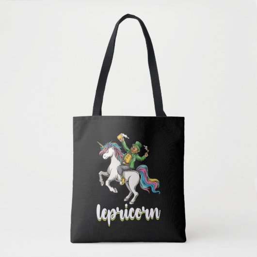 Lepricorn Leprechaun Unicorn St Patrick's Day Tasche (Vorderseite)