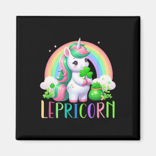 Lepricorn Regenbogen St Patricks Day Einhorn Mädch Magnet