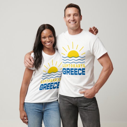 Leptokarya Griechenland Sonnenschein und Meer Männ T-Shirt (Unisex)