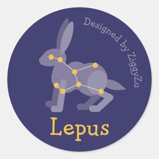 Lepus das Hasen Sternbild Aufkleber (Vorderseite)