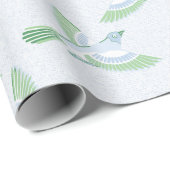 Lerche in Schiefer und Grün Geschenkpapier (Rolleneckpunkt)