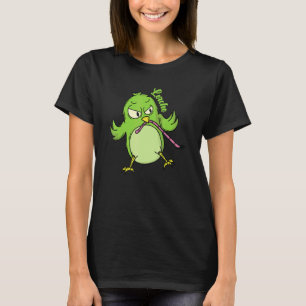 Lerche Schlafender Typ Frühe Vogel Fängt Würmer T-Shirt
