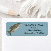 LERGEMOUTH BASS-RÜCKSENDEADRESSEN-AUFKLEBER (Insitu)