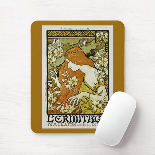 L'Ermitage Art Nouveau Floral Mousepad (Mit Mouse)