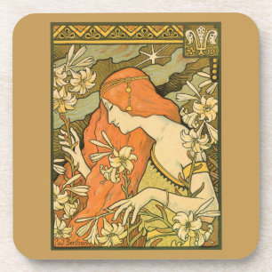 L'Ermitage Französische Jugendfrau im Bereich Blum Getränkeuntersetzer