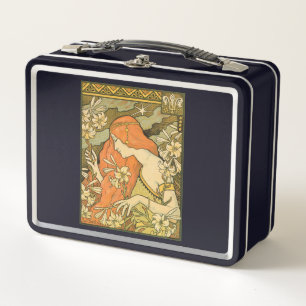 L'Ermitage Französische Jugendfrau im Bereich Blum Metall Brotdose