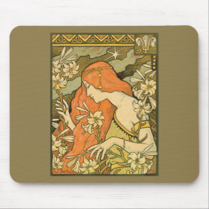 L'Ermitage Französische Jugendfrau im Bereich Blum Mousepad