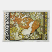 L'Ermitage Kunst Nouveau mit Blumen Handtuch (Horizontal)