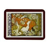 L'Ermitage Kunst Nouveau mit Blumen Magnet (Horizontal)