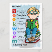 Lernbegierige Jungen-Einladung