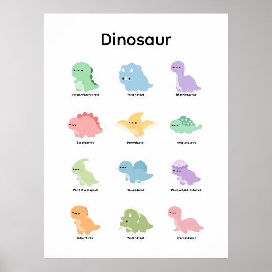 Lerne Dinosaurier Poster (Vorne)