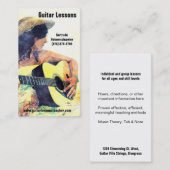 Lernen, - Akustikgitarre-Musikunterrichte zu Visitenkarte (Vorne/Hinten)