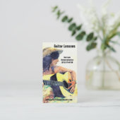 Lernen, - Akustikgitarre-Musikunterrichte zu Visitenkarte (Stehend Vorderseite)