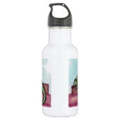 Lernen als Drachenwasserflasche Trinkflasche (Rückseite)