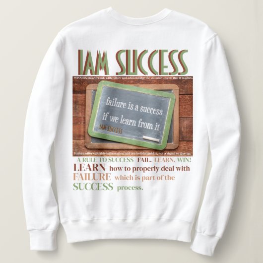 LERNEN AUS VERSAGEN SWEATSHIRT (Design Rückseite)