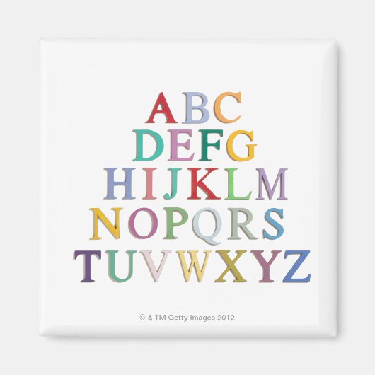 Lernen, Buchstaben, Alphabet Magnet (Vorne)