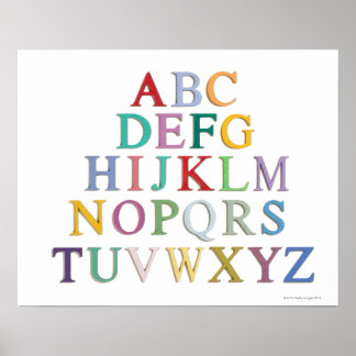 Lernen, Buchstaben, Alphabet Poster