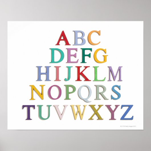 Lernen, Buchstaben, Alphabet Poster (Vorne)