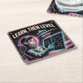 Lernen, dann steigern rechteckiger pappuntersetzer (angewinkelt)