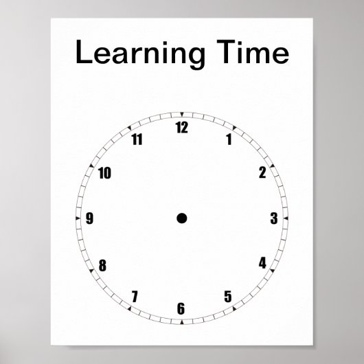 Lernen, das Zeitplaner zu erzählen Poster (Vorne)