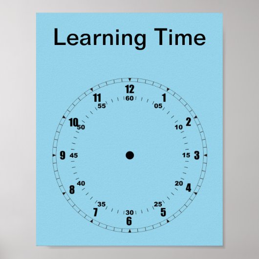 Lernen, das Zeitplaner zu erzählen Poster (Vorne)