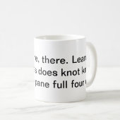 Lernen der Homophon-Tasse Kaffeetasse (VorderseiteRechts)