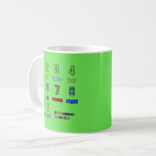 LERNEN DER ZAHLEN FUNTIME KAFFEETASSE (Vorderseite Links)