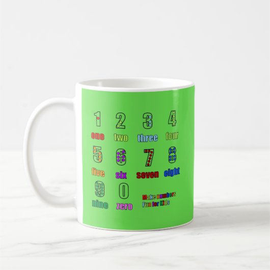 LERNEN DER ZAHLEN FUNTIME KAFFEETASSE (Links)