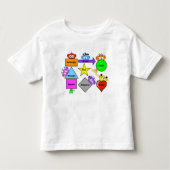 Lernen des Shirts: Formen mit der Peekaboo-Crew Kleinkind T-shirt (Vorderseite)